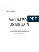 Inversion y Coste de Capital