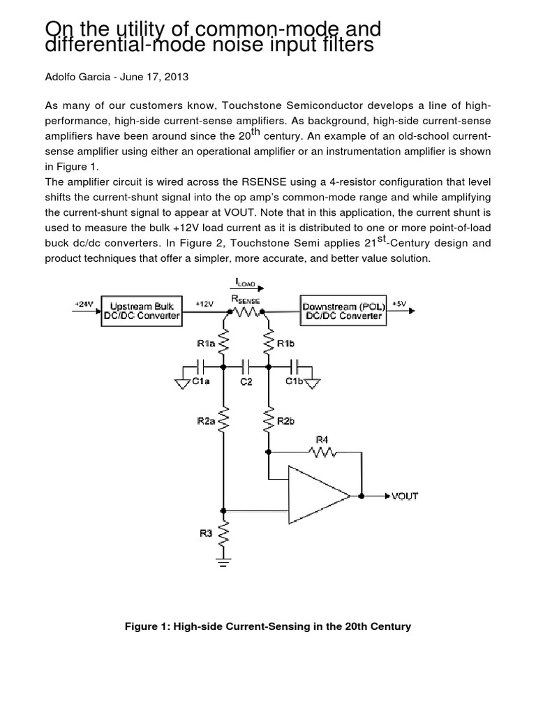 On The Utility of Common Mode and Differential Mode Noise Input Filters
