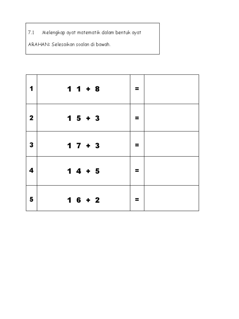 Ujian Diagnostik Matematik