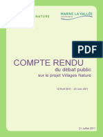 Compte Rendu Du Debat Public Villages Nature
