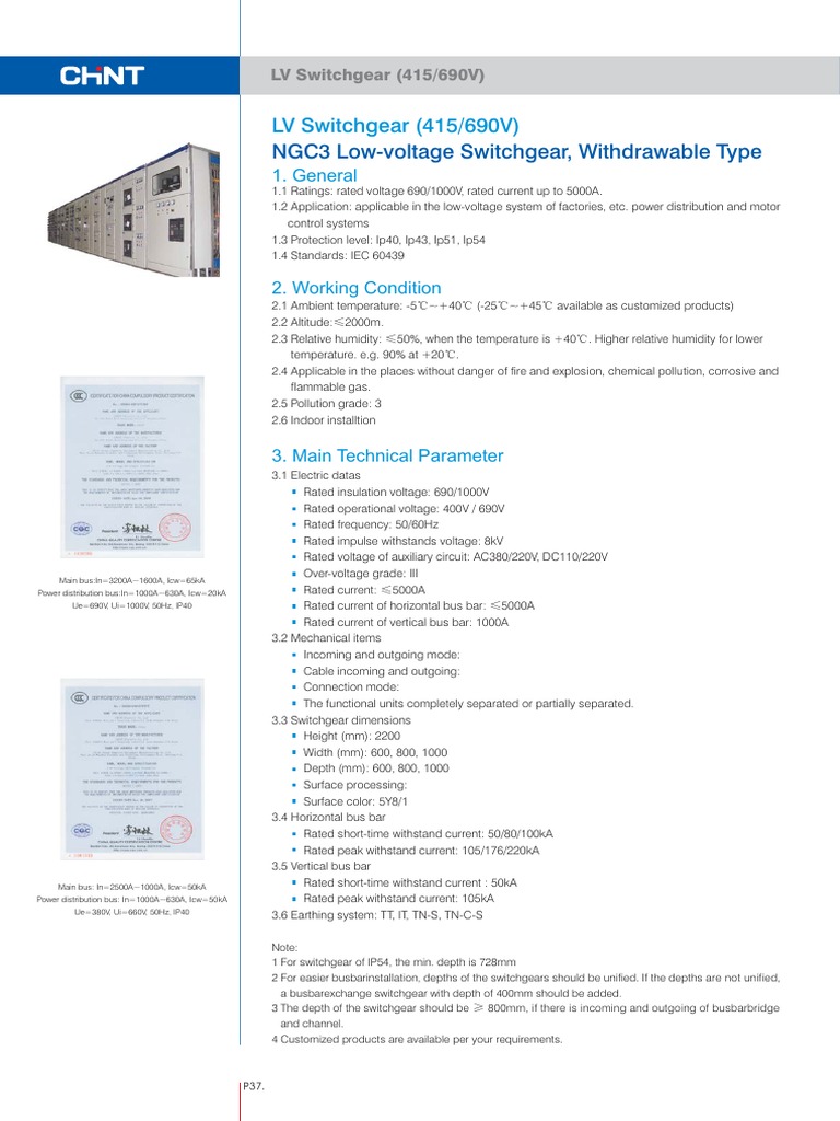 NGC8 Low-voltage Switchgear Panel