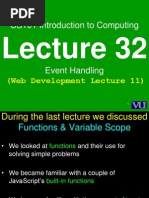 CS101 Introduction To Computing: (Web Development Lecture 11)