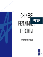 Chinese Remainder Theorem