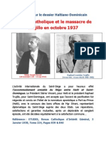 Archives Sur Le Dossier Haïtiano-Dominicain L'Église Catholique Et Le Massacre de Trujillo en Octobre 1937