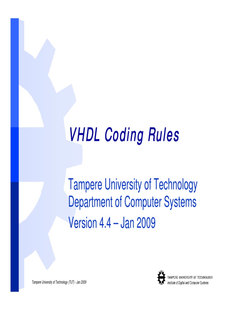 VHDL Coding and Naming Guidelines | PDF