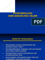 Epistemologi & Aksiologi Islam