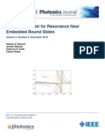 A Discrete Model For Resonance Near Embedded Bound States: Volume 2, Number 6, December 2010