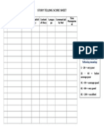 Story Telling Score Sheet