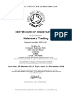 Soil Association Certified Organic Licence