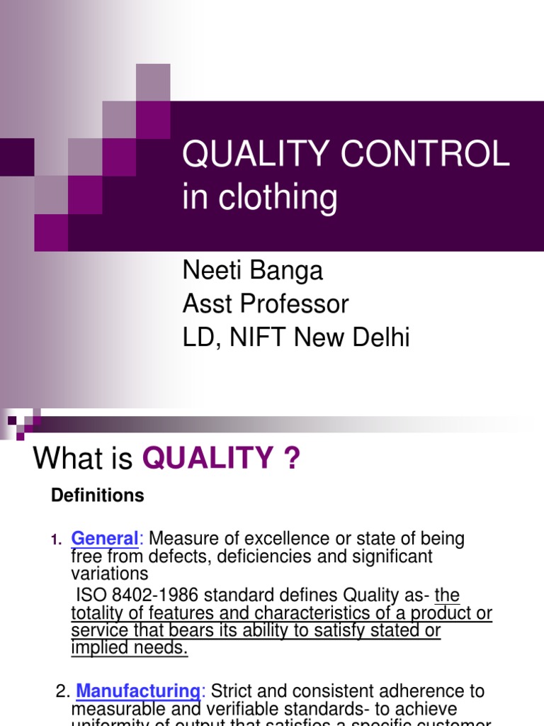 Quality PDF Clothing Quality (Business)