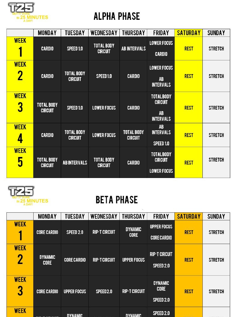 6 Day T25 Workout Buy Online for Women