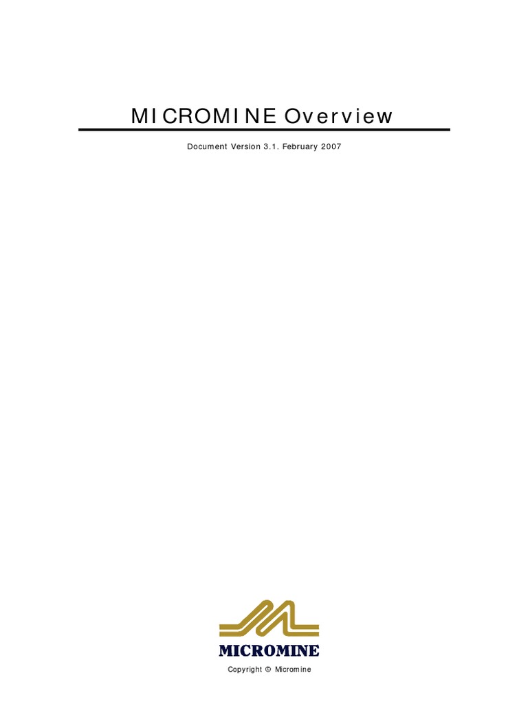 Micro Mine Overview | PDF | Databases | Portable Document Format