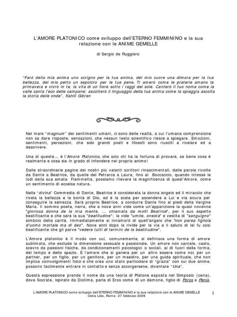 Amor Platonico | PDF
