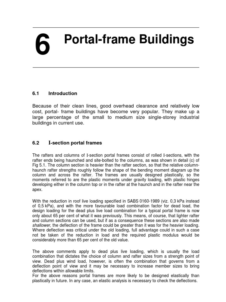 Economics For Structural Steel Portal Frames | PDF | Buckling | Column
