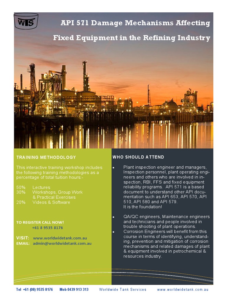 API 571 Damage Mechanisms Course | PDF | Corrosion | Fracture