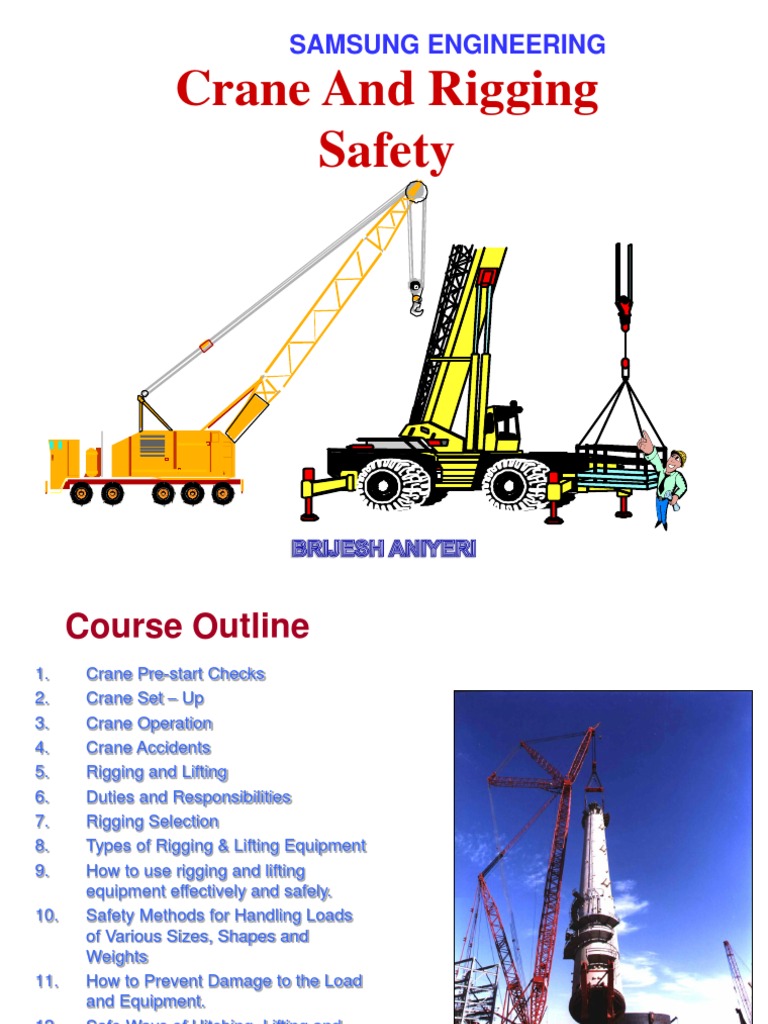 Crane and Rigging Safety Guidelines | PDF | Crane (Machine) | Rope