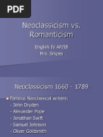 Neoclassicism Vs Romanticism