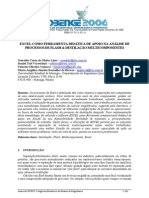 Excel como ferramenta didática para análise de processos de flash e destilação multicomponentes