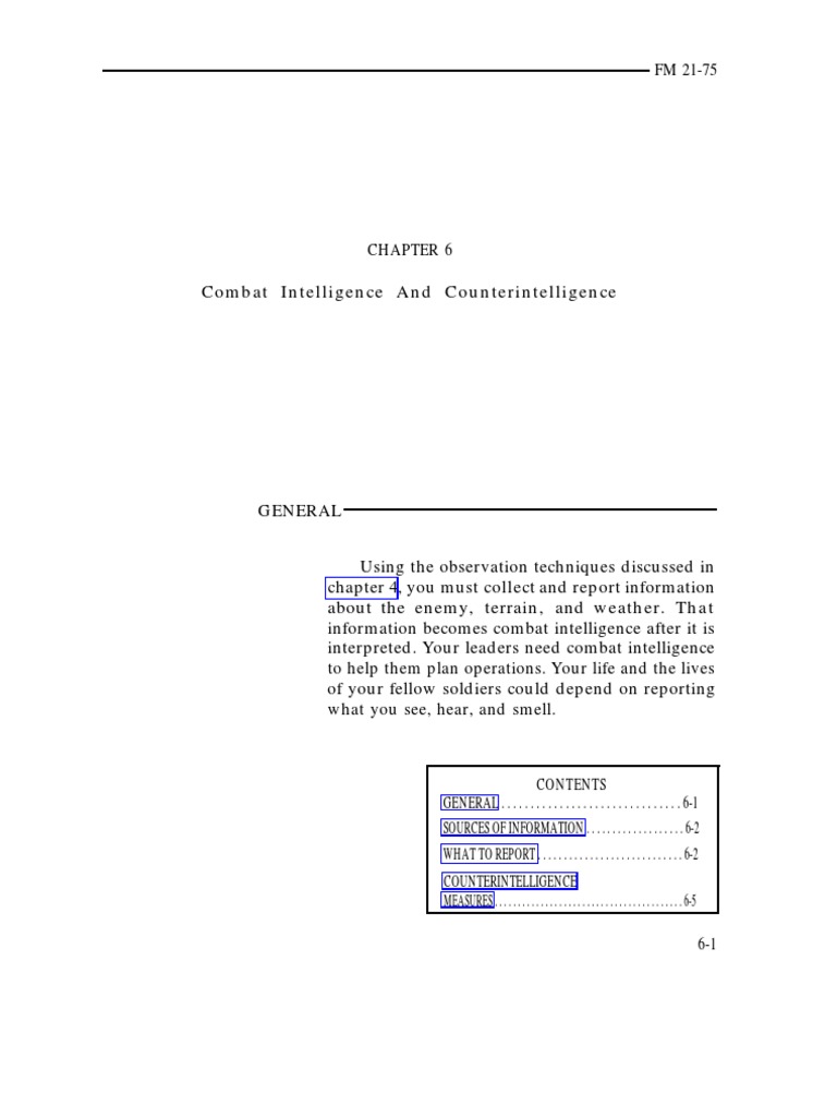 Combat Intelligence & Counterintelligence Guide | PDF ...