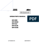 Operator'S Manual SR10RE Sr10Rse SR10LE Sr10Lse Sr10Xse