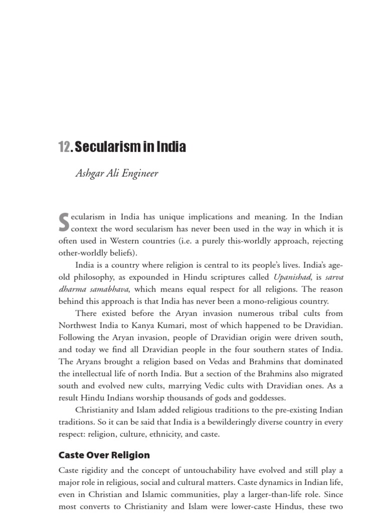 Secularism In India Pdf Bharatiya Janata Party Secularism