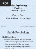 Health Psychology: 8 Edition Shelley E. Taylor