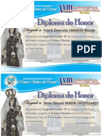 Diploma Feria de Ciencia 2013