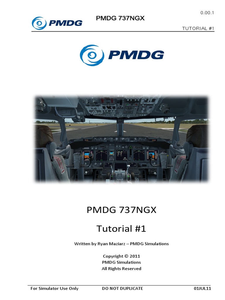 PMDG 737NGX Tutorial 1 PDF | PDF | Copyright | Takeoff