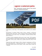 Potpisan Ugovor o Solarnom Parku