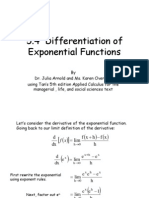 Differentiation of Exponential Functions