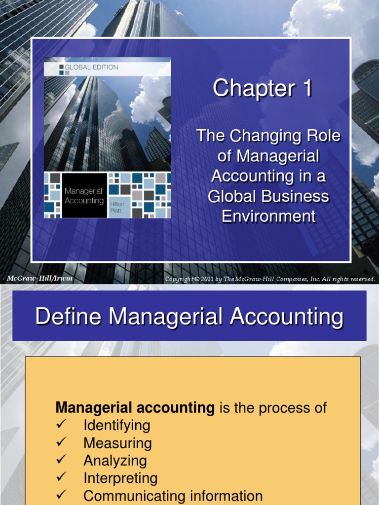 The Changing Role of Managerial Accounting in A Global Business ...