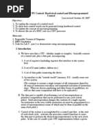 Objectives:: CS311 Lecture: CPU Control: Hardwired Control and Microprogrammed Control