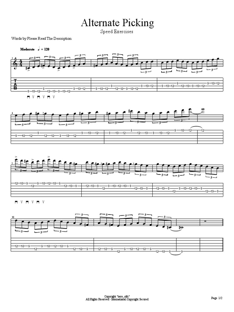 Lesson Guitar Alternate Picking PDF