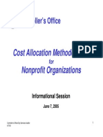 Controller's Office: Cost Allocation Methodologies Nonprofit Organizations