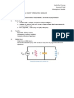 Resonance in Parallel RLC Circuit