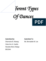 Different Types of Dances: Submitted By: Submitted To