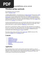 Wireless Ad Hoc Network