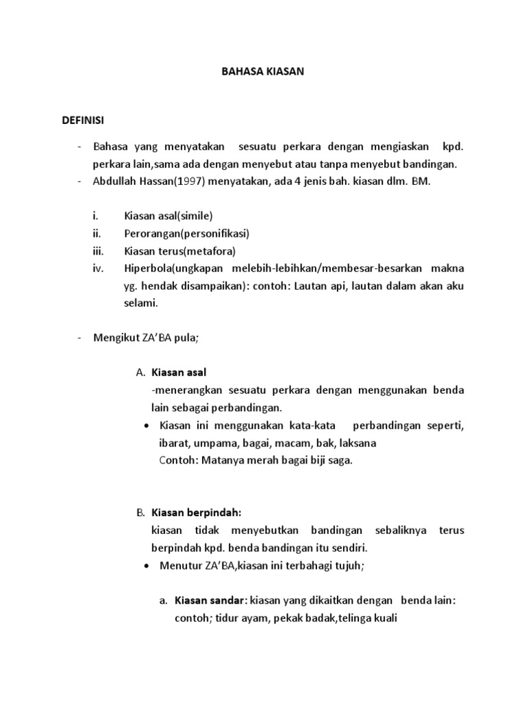 Bahasa Kiasan Pdf