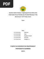 Download Analisis Faktor Bahaya Alur Produksi Teh Botol Sosro by Veve Love ManchesterUnited SN173811675 doc pdf