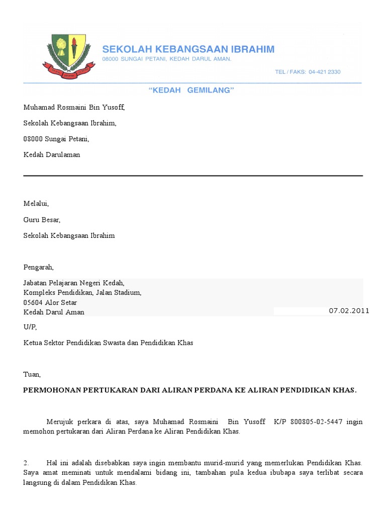 Surat Tukar Aliran  PDF
