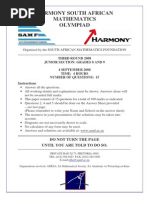 Harmony South African Olympiad 2008