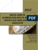 Rolul Sarii in Alimentatie Proiect