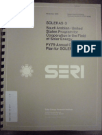 SOLERAS 3 Saudia Arabian-US Program For Cooperation in The Field of Solar Energy - 1978