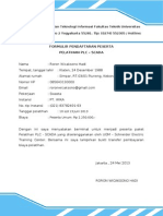 Formulir Pendaftaran PLC - SCADA 2013