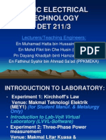 Introduction To Det 211 Laboratory