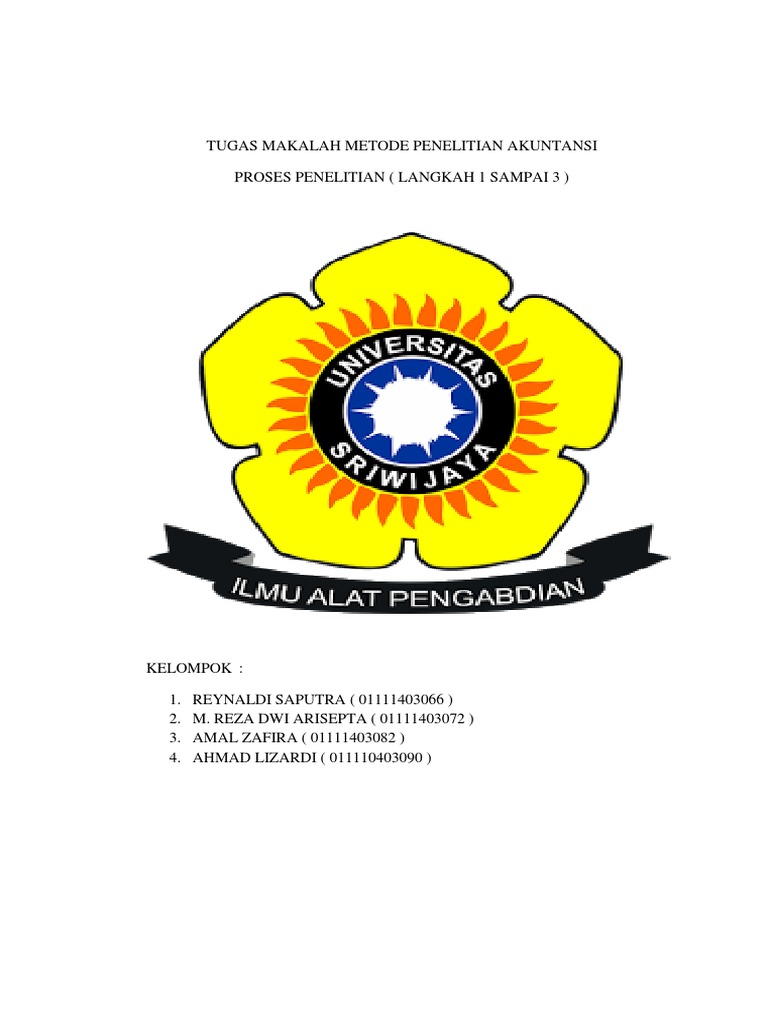 Tugas Makalah Metode Penelitian Akuntansi