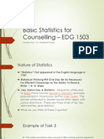 Basic Statistics For Counselling - EDG 1503V2