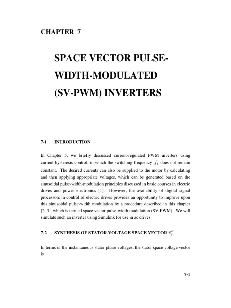 Space Vector PWM | PDF | Power Electronics | Power Inverter