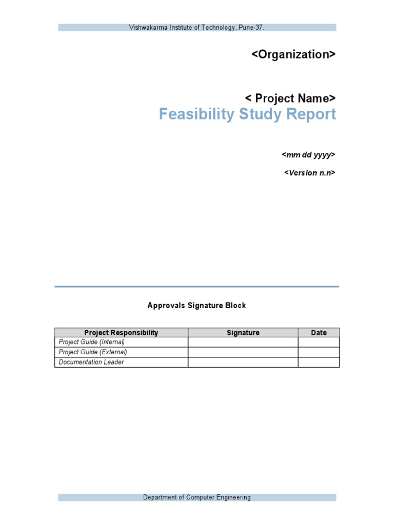 Feasibility Study Report | PDF | Technology & Engineering