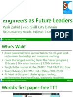 Engineers as Future Leaders @ NED Wali Zahid